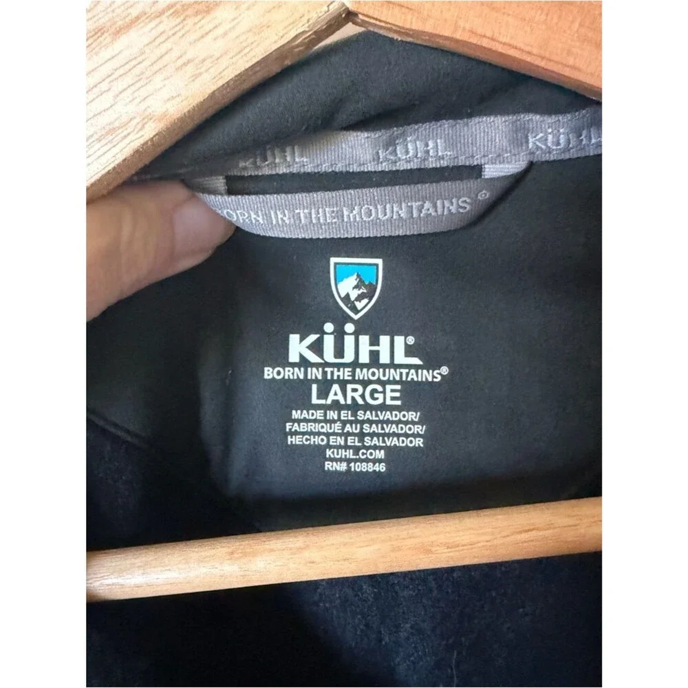 Kuhl Mens Revel Quarter zip Pullover sweater Fleece Blue Large EUC Gorpcore